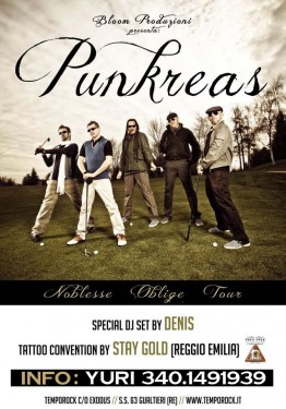 PUNKREAS LIVE & STAY GOLD TATTOO at TEMPOROCK ! 13/04/13 Pubblico · Creato da Info Temporock