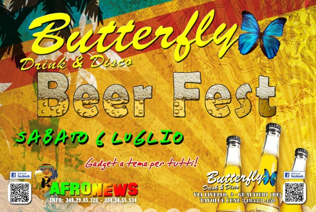 BUTTERFLY AFRO BEER FEST SABATO 6 LUGLIO 2013