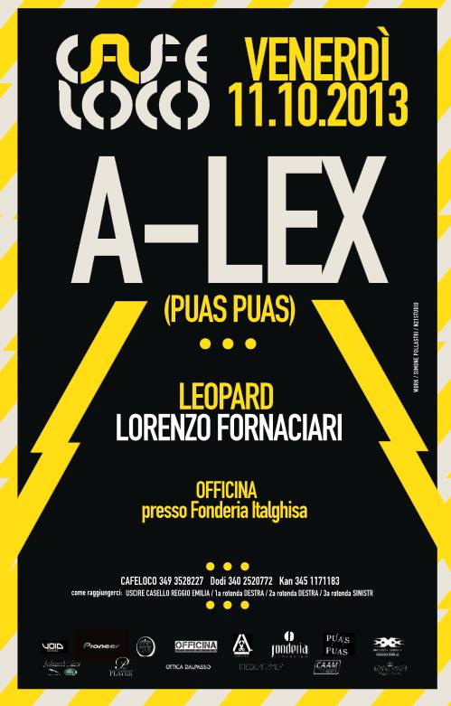 CAFELOCO wt A-LEX (Puas-Puas) + Leopard + Lorenzo Fornaciari 11.10.2013