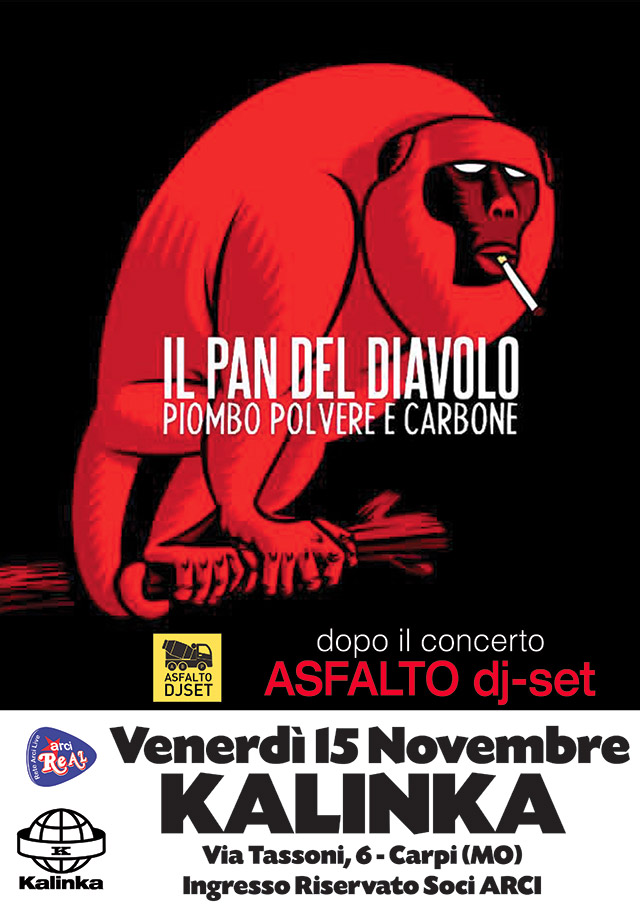 IL PAN DEL DIAVOLO in concerto Asfalto Dj-set al Kalinka