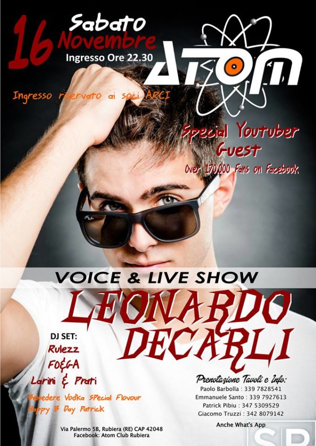 LEONARDO DECARLI SPECIAL GUEST ATOM Club