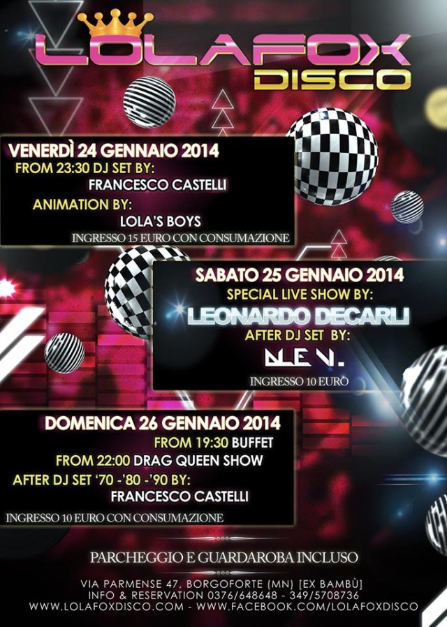 Il weekend è sempre e solo Lola Fox Disco 1