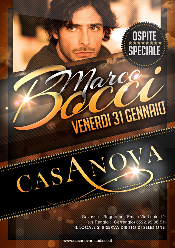 ● MARCO BOCCI AL CASANOVA ● VENERDI' 31 GENNAIO ● 1