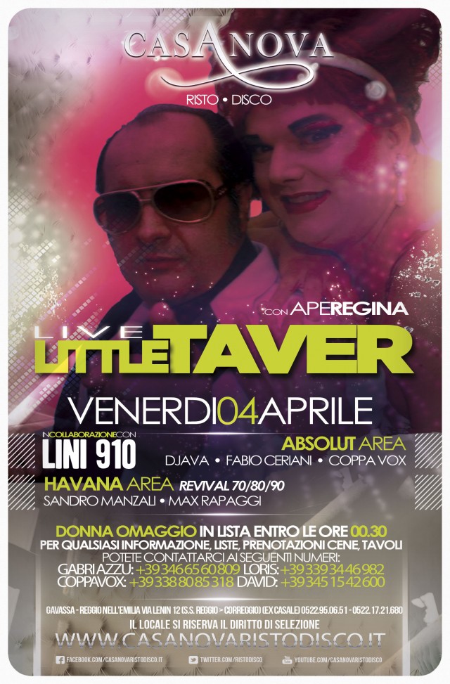 CASANOVA Risto-DISCO_VENERDI' 04 APRILE_Live LITTLE TAVER & APER REGINA 1