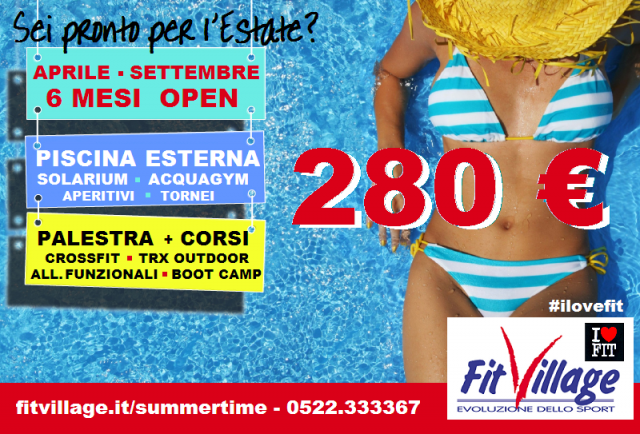 6 MESI OPEN ESTATE - FIT VILLAGE - REGGIO EMILIA 1