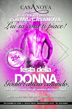 Domenica 8 marzo Casanova 1