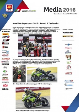 Newsletter Kawasaki Puccetti Racing - Round 2 Thailandia 1