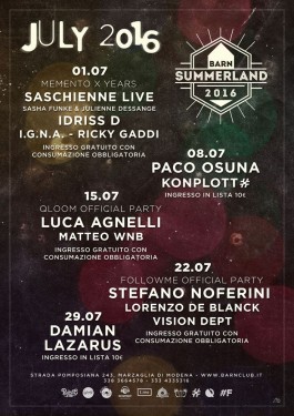 BARN Club - Summerland 2016 - Luglio 2