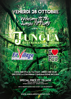 Venerdi 28 ottobre Fit Party Jungla + Innsbruck Domenica 4 dicembre + Video Salotto Granata al Fit 1